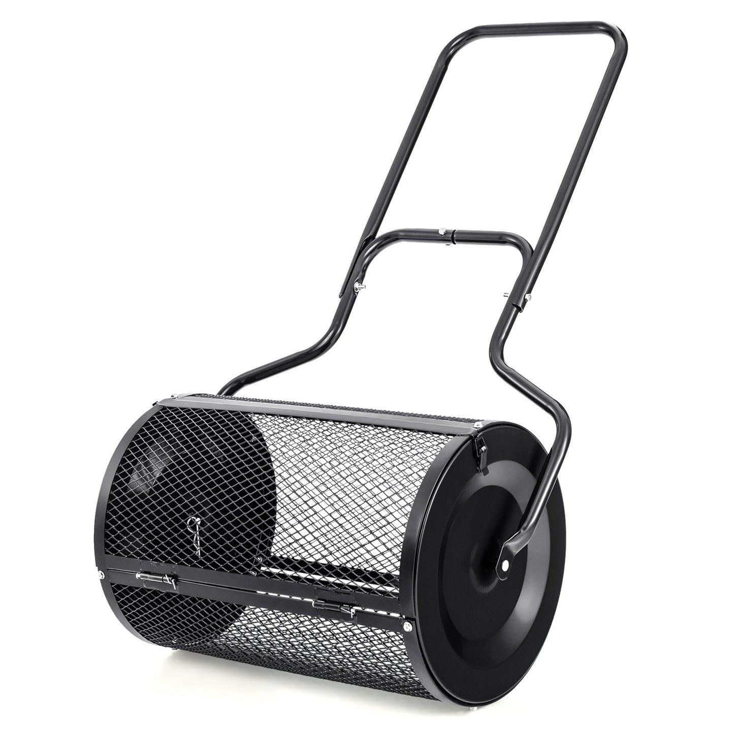 24 Inches Peat Moss Spreader with Upgrade Side Latches and U-shape Handle-Green