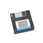 Floppy Disk (Black) - Desktop Computer - Custom Printed - Made Using LEGO® Parts