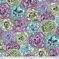 Contrast Picotee Carnations Cotton 44"/46" Fabric Per Yard