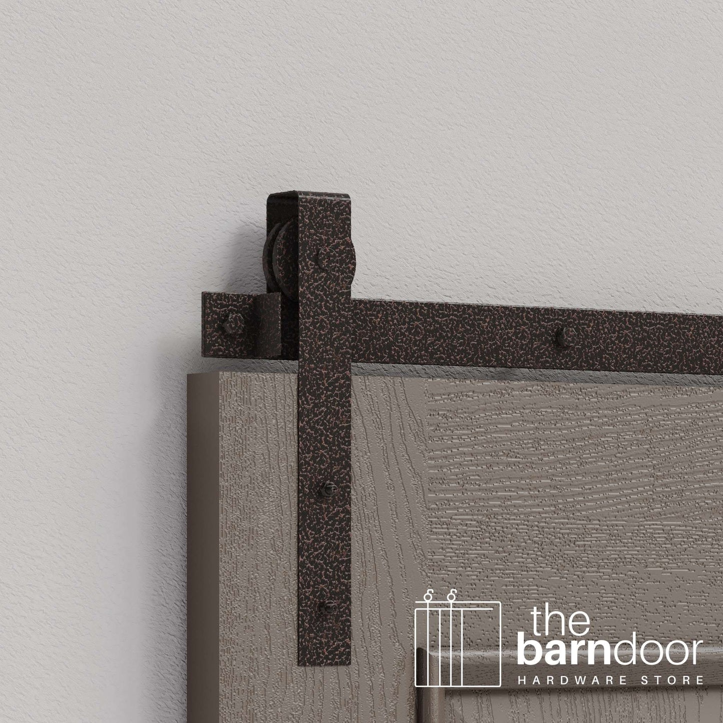 Flat Top Strap Heavy Duty Sliding Barn Door Hardware Kit