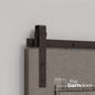 Flat Top Strap Heavy Duty Sliding Barn Door Hardware Kit