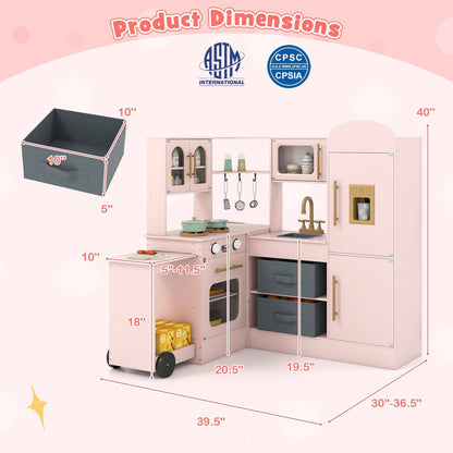 Corner Kitchen with Lights and Sounds for Kids Ages 3+