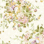 Cream Beautiful Bouquet Cotton 43"/44" Fabric Per Yard
