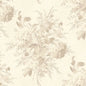 Cream Bouquet Cotton Wideback Fabric per yard