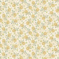 Cream Wheat Delicate Floral Cotton Wideback Fabric per yard