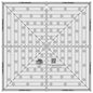 Creative Grids 12-1/2in Square It Up or Fussy Cut Square Quilt Ruler