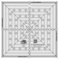 Creative Grids 9-1/2in Square It Up or Fussy Cut Square Quilt Ruler