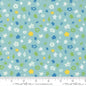 Creativity Glows Aqua Sky Ditsy Stars 44"/45" Fabric Per Yard