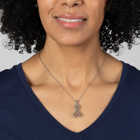 Outstanding Crystal Diabetes Awareness Necklace