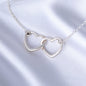 Two Hearts Sterling Silver Necklace
