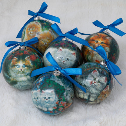 Precious Pets Shatterproof Christmas Ornaments - Set of 6