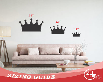 Metal Crown Wall Art | Metal Crown Silhouette | Metal Crown Wall Plaque | 15 color Options