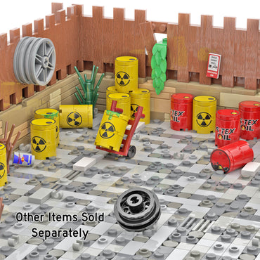 S-Tex Leaking Oil Barrel - Printed 2x2 Bricks - Made Using LEGO® Parts