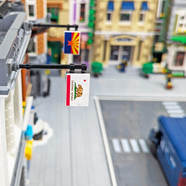 California State Flag - Custom Printed - Made Using a LEGO® Tile