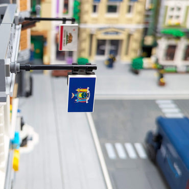 New York State Flag - Custom Printed - Made Using a LEGO® Tile