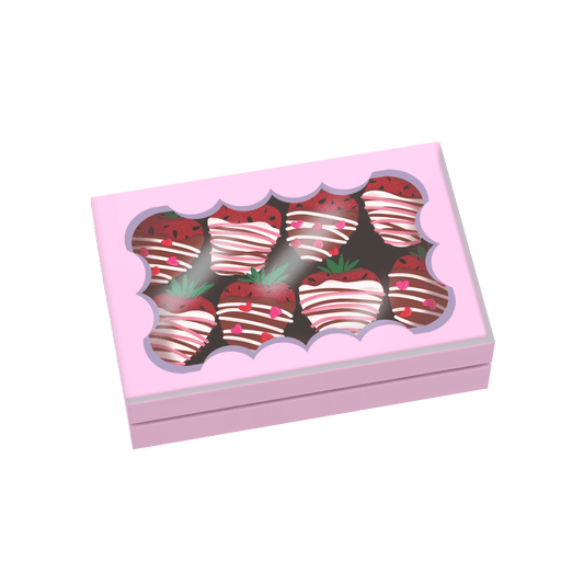Box of Chocolate Covered Strawberries  - Custom Printed Minifig Treat Accessory - Made Using LEGO® Parts