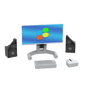 Desktop Computer - Minifig Scale - Custom Printed Set - Made Using LEGO® Parts