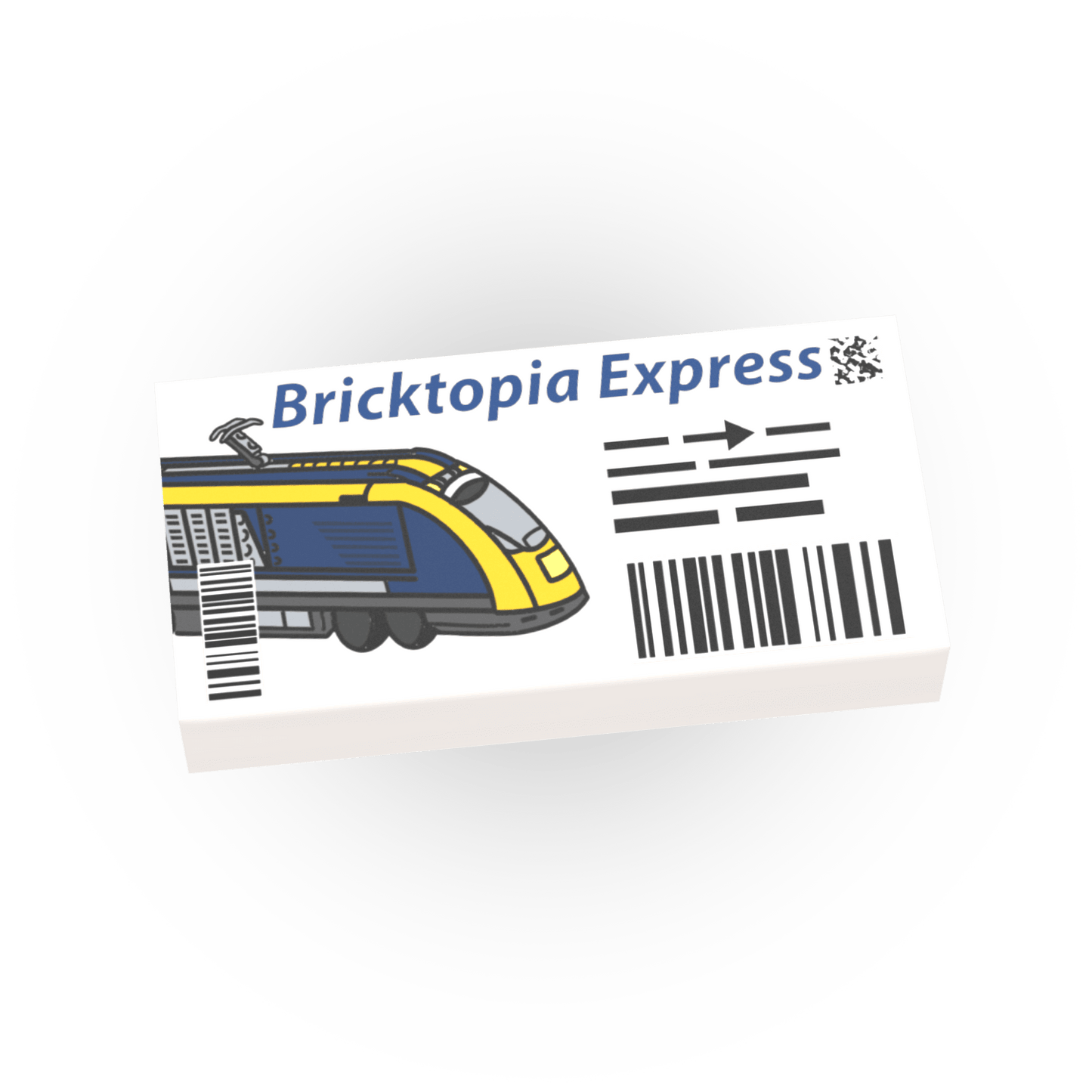 Train Ticket - Custom Printed - Made Using LEGO® parts