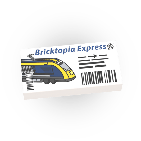 Train Ticket - Custom Printed - Made Using LEGO® parts