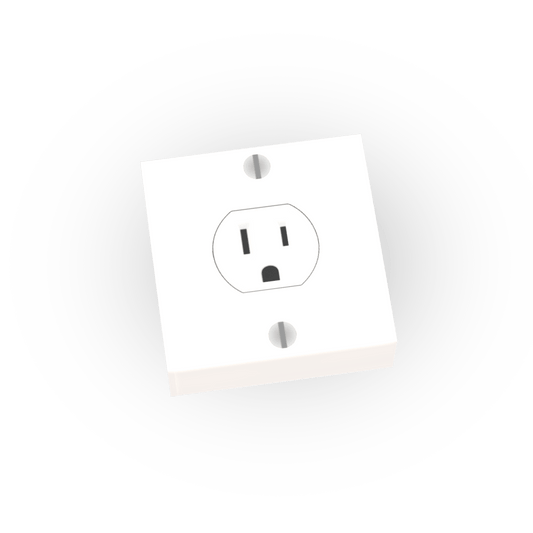Power Socket - Minifig Scale - Custom Printed - Made Using LEGO® Parts