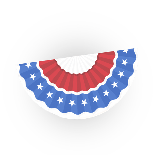 Red, White & Blue Bunting - Patriotic USA - Custom Printed - Made Using LEGO® Parts