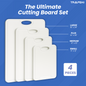 TRAPSKI Premium 1/2 Inch Thick HDPE Cutting Boards | Food-Grade Kitchen Prep Surface | Juice Grooves | Made in the USA