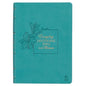 NLT Holy Bible Everyday Devotional Bible for Women New Living Translation Vegan Leather, Teal Debossed - Leather