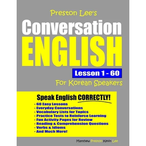 Preston Lee's Conversation English For Korean Speakers Lesson 1 - 60 - Paperback