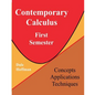 Contemporary Calculus First Semester - Paperback