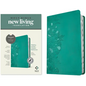 NLT Thinline Center-Column Reference Bible, Filament Enabled (Leatherlike, Peony Rich Teal, Indexed, Red Letter) - Imitation Leather