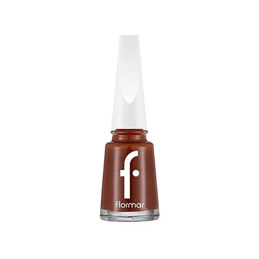 Flormar Nail Enamel Coffee 537 - Long Lasting Mineral Nail Polish for Healthy Nails