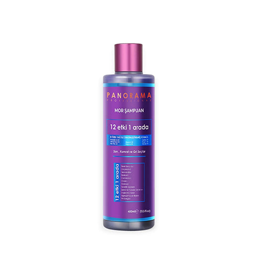 Panorama Professional Purple Shampoo for Blonde, Brunette & Gray Hair - Color Enhancing & Repairing Formula