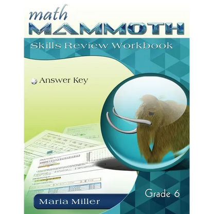 Math Mammoth Grade 6 Skills Review Workbook Answer Key - Paperback