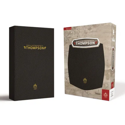 Rvr60, Biblia de Referencia Thompson, Piel Reciclada, Negro - Leather