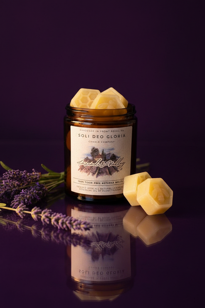 Lavender Valley Beeswax Candle | Organic Essential Oil Infused