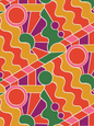 Day Trippin' Wallpaper, purple, red, yellow and green