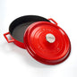 LAVA Cast Iron Cookware - 28cm Enamel Coated Round Cookware for Durable Cooking