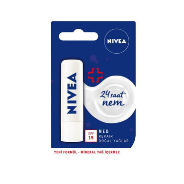 Nivea Lip Stick Med Repair SPF15 - 24 Hour Moisturizing Lip Care with SPF Protection