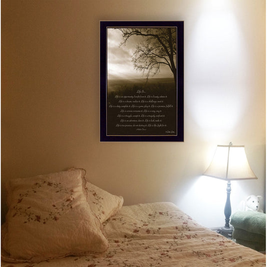 "Life Is" Framed Wall Art | Inspirational Quote Print, Black Frame