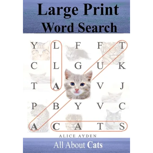 Large Print Word Search: All About Cats - Paperback