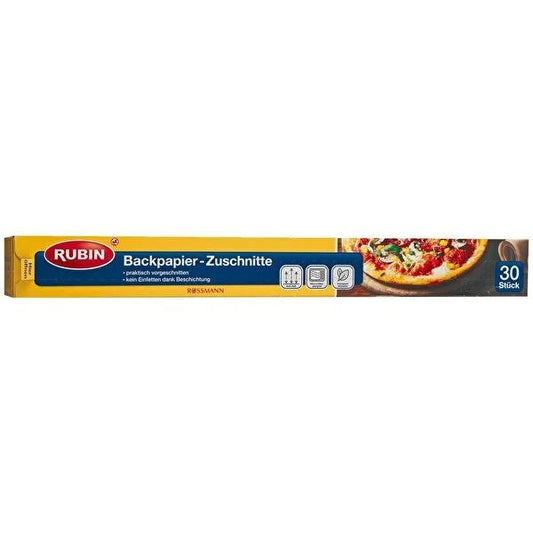 Rubin Parchment Paper for Baking - Non-Stick, Organic, Heat Resistant up to 220°C - Pack of 30 Sheets