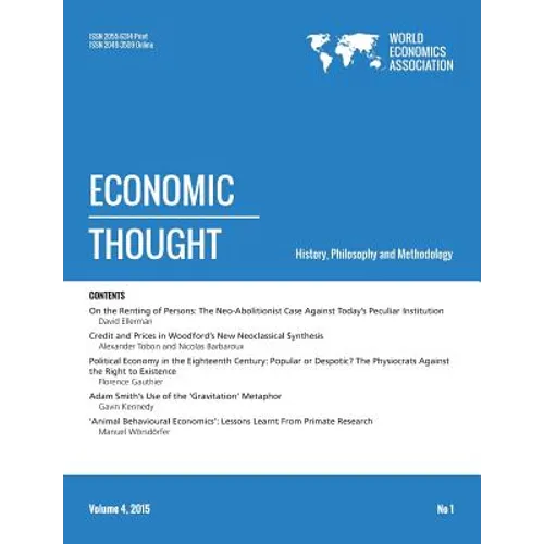 Economic Thought, Vol 4, No 1, 2015 - Paperback