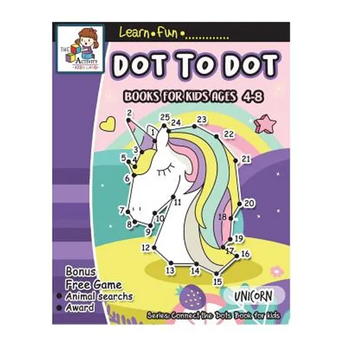 Dot to Dot Books for Kids Ages 4-8: Dot to Dot Books for Kids Ages 3-5, 1-25 Dot to Dots, Dot to Dots Numbers, Activity Book for Children, Fun Dot to - Paperback