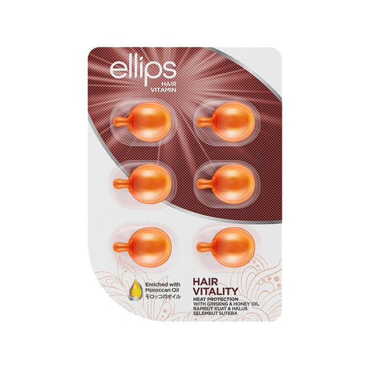 Ellips Hair Vitality Capsules - 6 Count Hair Vitamin Supplement for Nourishment and Strength