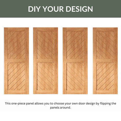 Slanted Single Barn Door Kit | Black Hardware