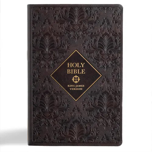 KJV Holy Bible, Giant Print with Cross-References, Dark Brown Leathertouch, Indexed - Imitation Leather