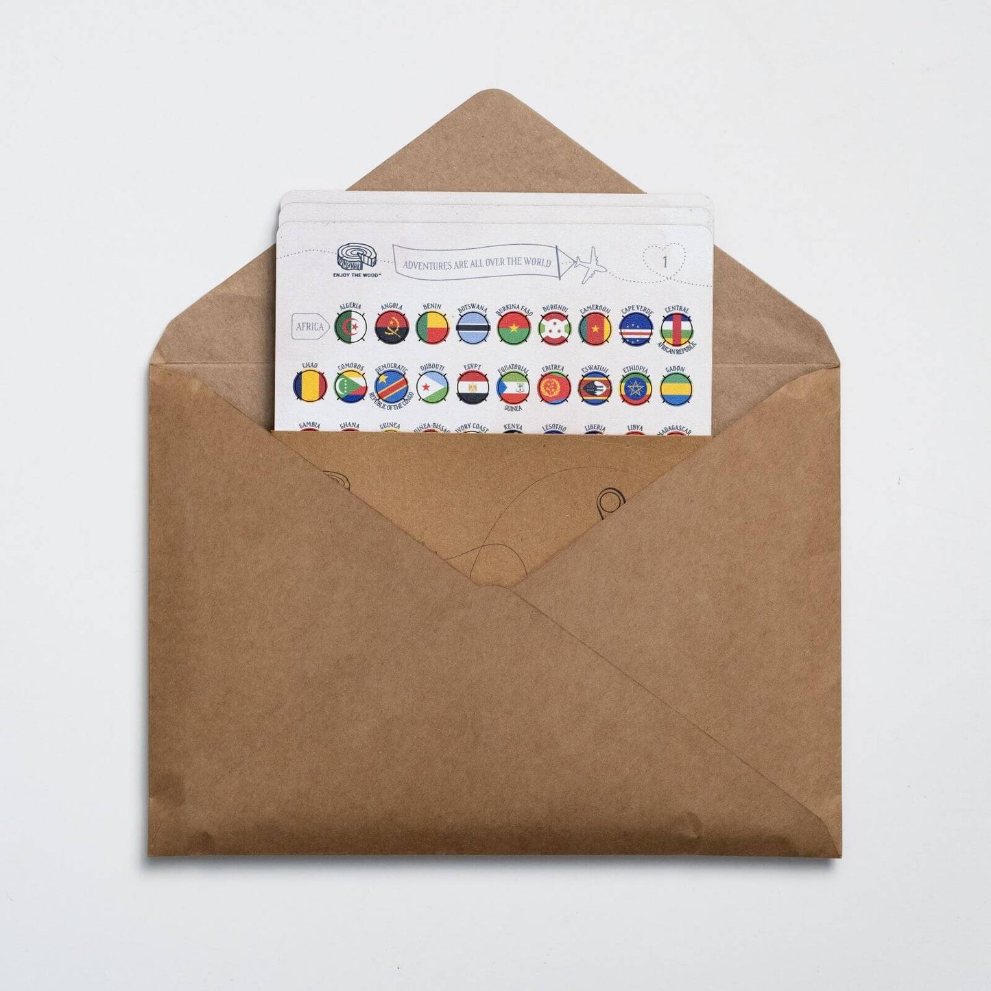 Wooden Flag Sticky Pins