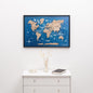 3D Wooden Panel World Map Terra