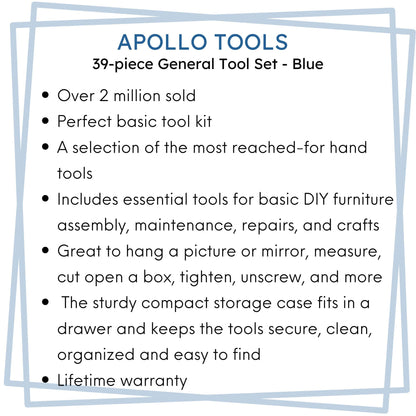 39 Piece General Tool Kit - DT9706BL