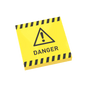 Danger Warning Sign - Custom Printed - Made Using a LEGO® Tile